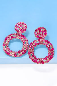 Round Shape Acrylic Dangle Earrings - Coolpeacock