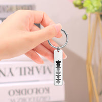 Single Side Engraved Stainless Steel Scannable Code Music Keychain - Coolpeacock