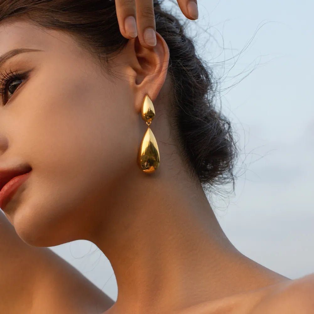 Stainless Steel Dangle Earrings - Coolpeacock