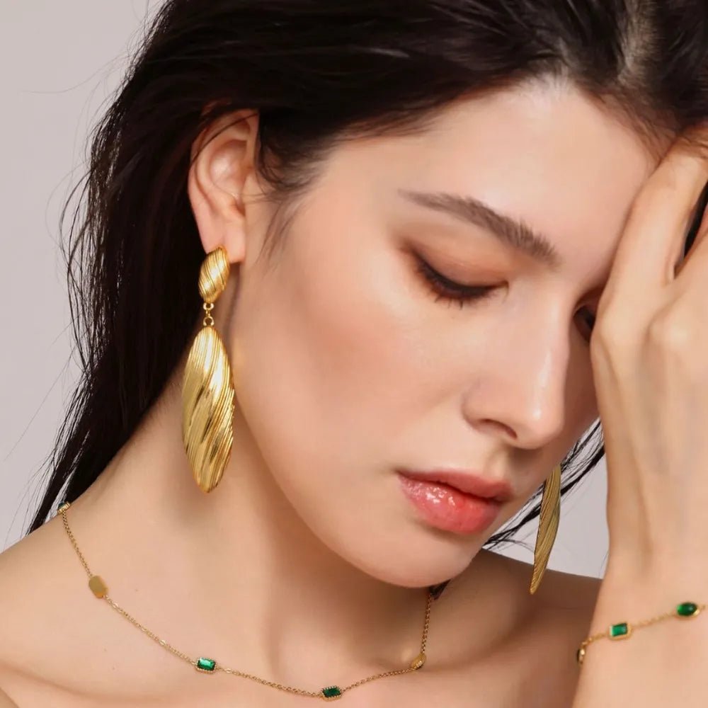 Stainless Steel Dangle Earrings - Coolpeacock