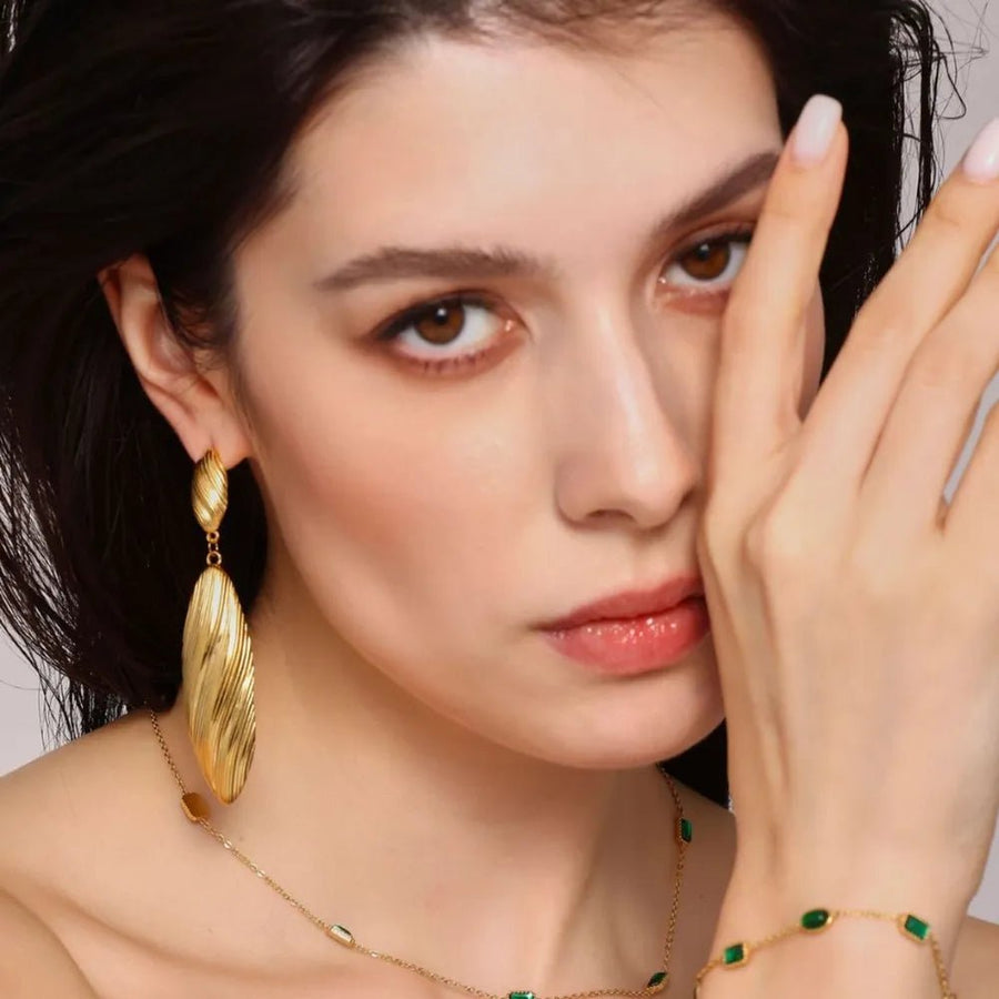 Stainless Steel Dangle Earrings - Coolpeacock