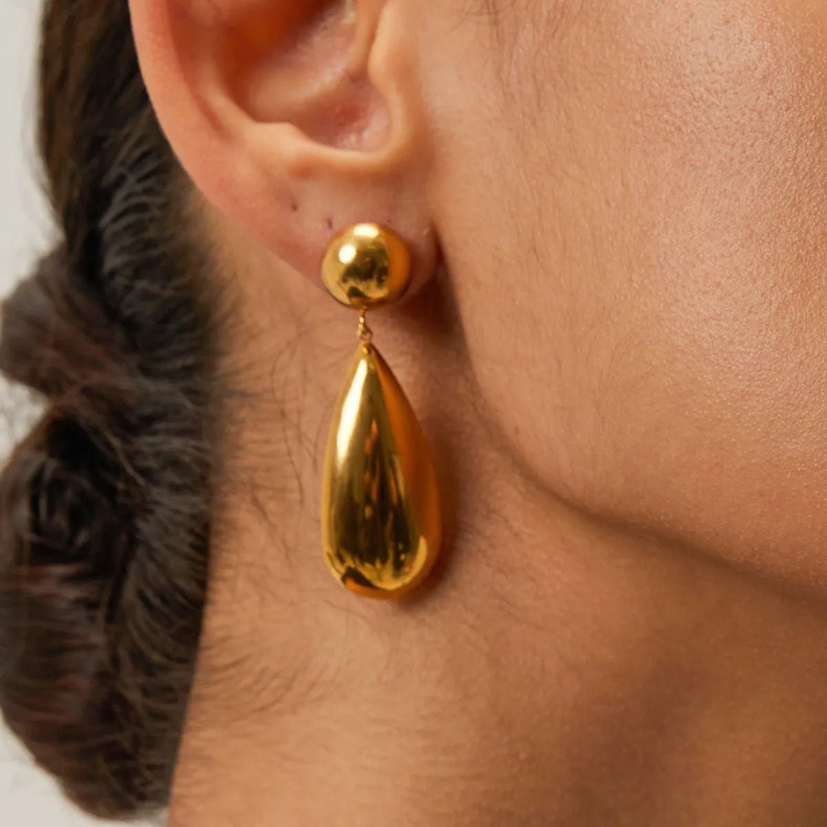 Stainless Steel Teardrop Dangle Earrings - Coolpeacock