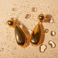 Stainless Steel Teardrop Dangle Earrings - Coolpeacock