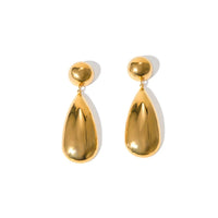 Stainless Steel Teardrop Dangle Earrings - Coolpeacock