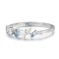 Star Inlaid Zircon Ring - Coolpeacock