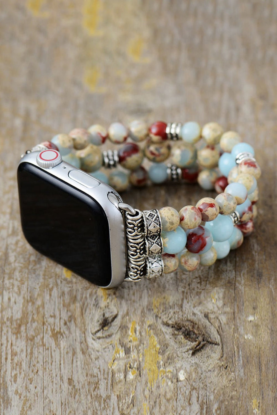 Synthetic Imperial Jasper Beaded Watchband Bracelet - Coolpeacock