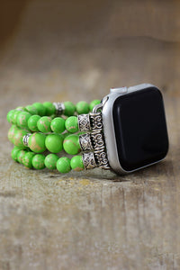Synthetic Imperial Jasper Beaded Watchband Bracelet - Coolpeacock