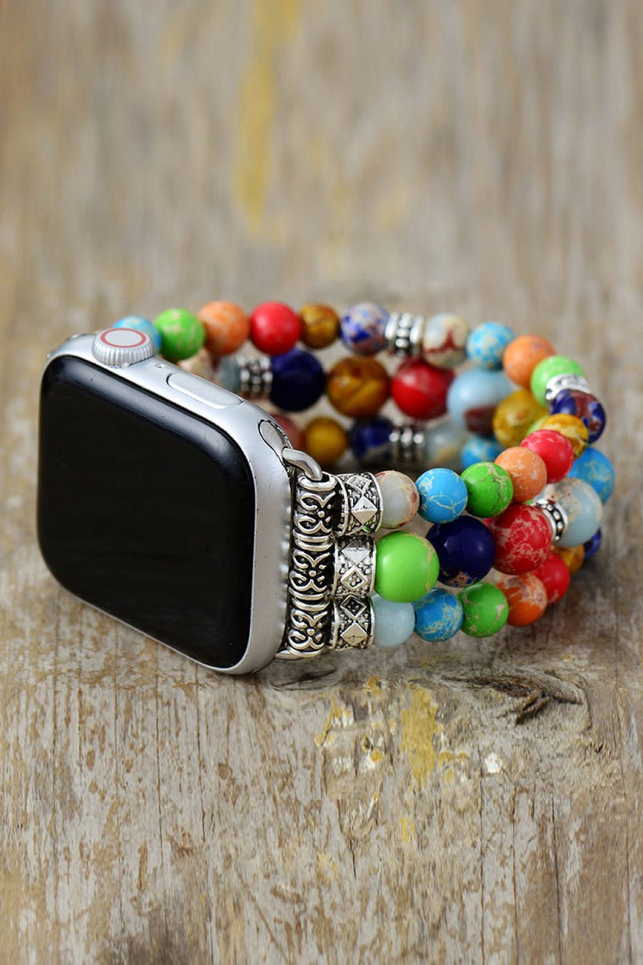 Synthetic Imperial Jasper Beaded Watchband Bracelet - Coolpeacock