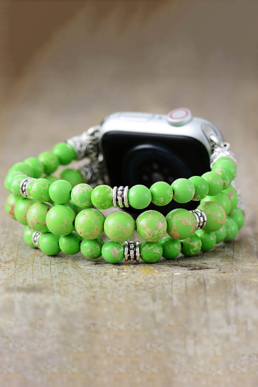 Synthetic Imperial Jasper Beaded Watchband Bracelet - Coolpeacock
