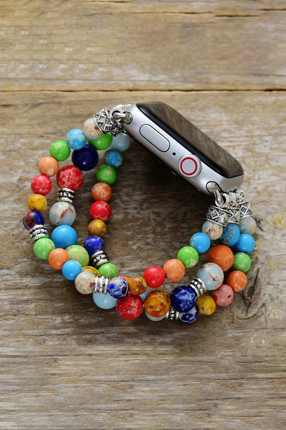 Synthetic Imperial Jasper Beaded Watchband Bracelet - Coolpeacock