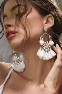 Tassel Detail Dangle Earrings - Coolpeacock