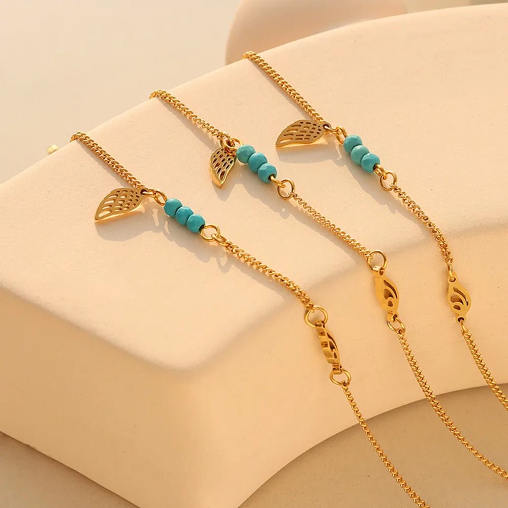 Titanium Steel Wing Shape Charm Anklet Bracelet - Coolpeacock
