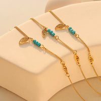 Titanium Steel Wing Shape Charm Anklet Bracelet - Coolpeacock