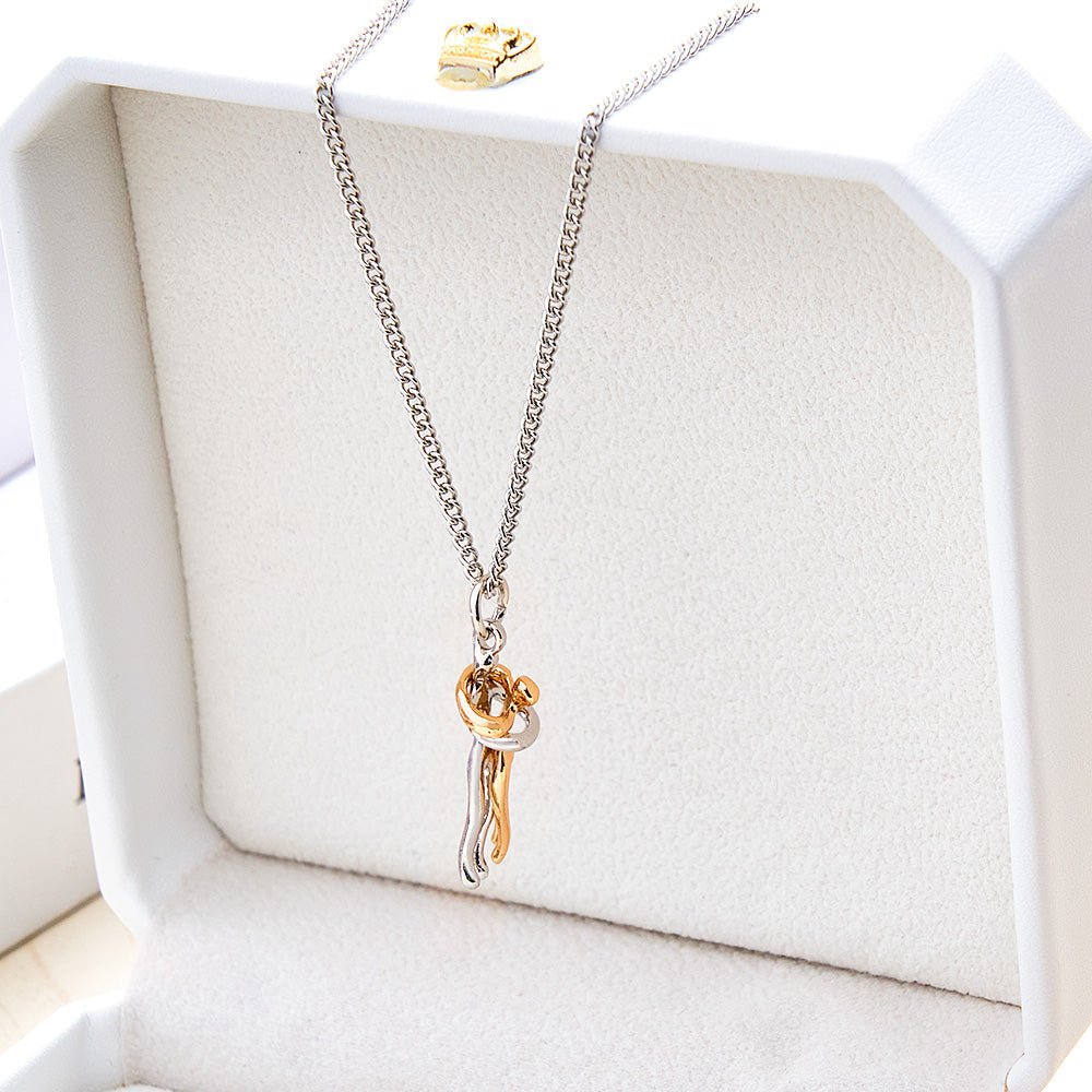 Trendy Hug Pendant Necklace for Women – Romantic Valentine's Day Jewelry Gift - Coolpeacock