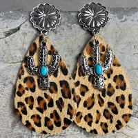 Turquoise Cactus Dangle Earrings - Coolpeacock
