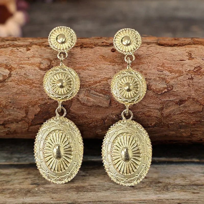 Vintage Alloy Dangle Earrings - Coolpeacock