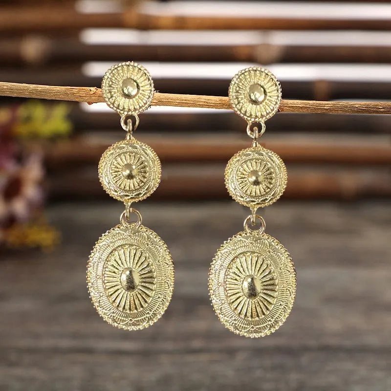 Vintage Alloy Dangle Earrings - Coolpeacock