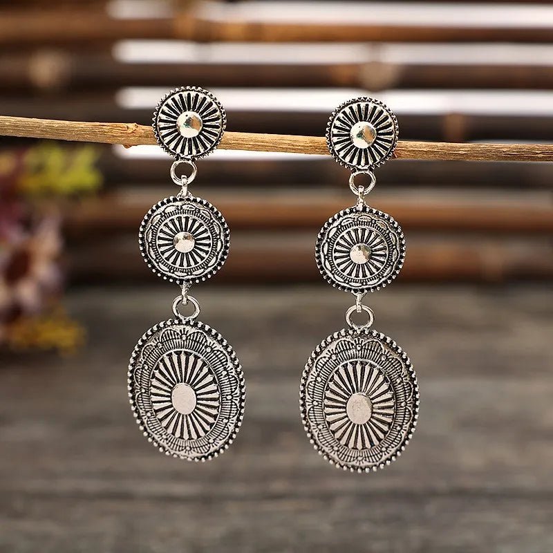 Vintage Alloy Dangle Earrings - Coolpeacock
