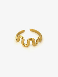 Wave Snake Design Ring and Bracelet Jewelry Set - Coolpeacock