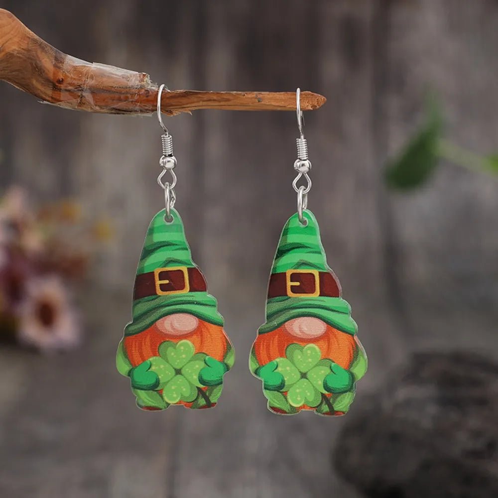 Wooden Alloy Dangle Earrings - Coolpeacock