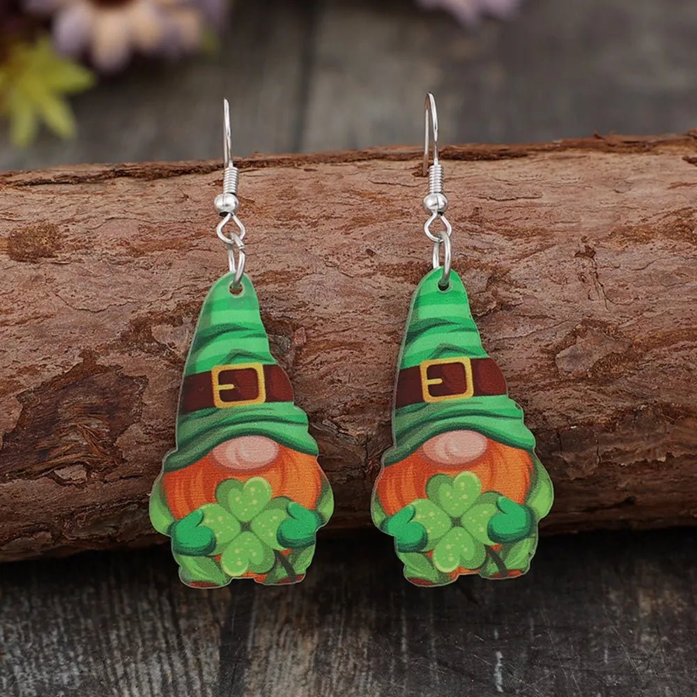Wooden Alloy Dangle Earrings - Coolpeacock