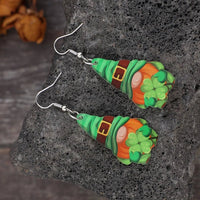 Wooden Alloy Dangle Earrings - Coolpeacock