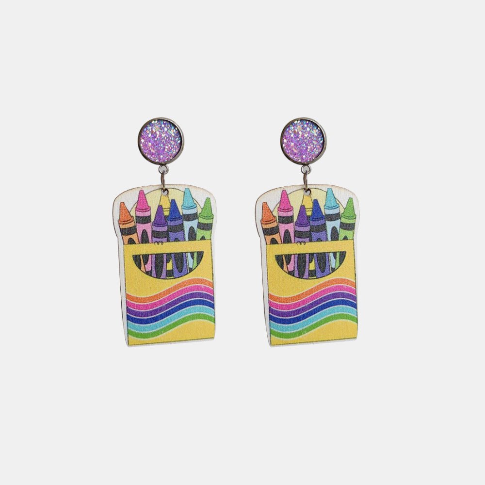 Wooden Dangle Earrings - Coolpeacock