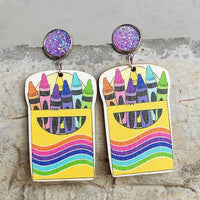Wooden Dangle Earrings - Coolpeacock