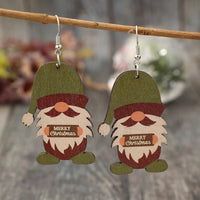 Wooden Gnome Dangle Earrings - Coolpeacock