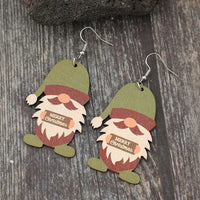 Wooden Gnome Dangle Earrings - Coolpeacock